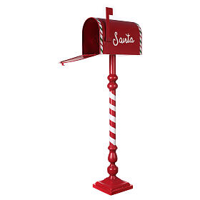 Red Christmas mailbox 100x30x15 cm