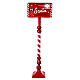 Red Christmas mailbox 100x30x15 cm s1