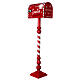 Red Christmas mailbox 100x30x15 cm s4