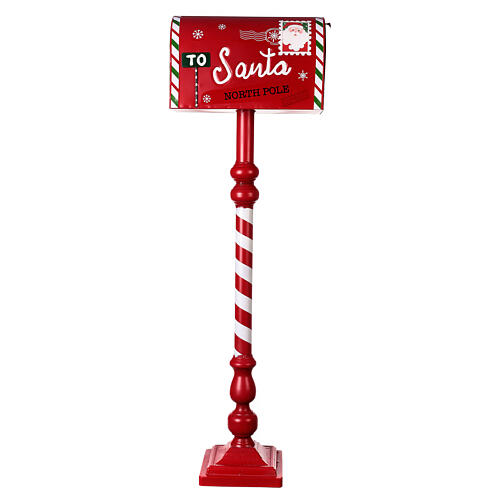Caixa de correio de Natal vermelha 100x32x17 cm 4
