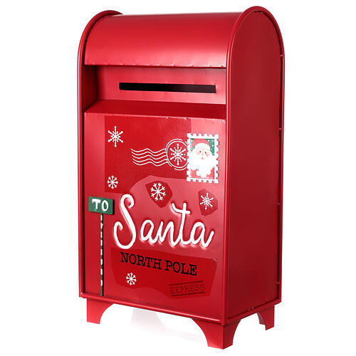 Postkasten in weihnachtlichem Rot, 60x35x20 cm 3