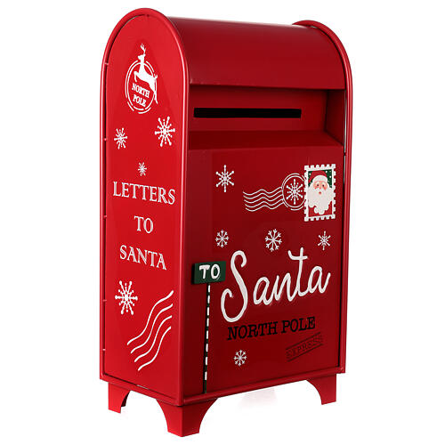 Postkasten in weihnachtlichem Rot, 60x35x20 cm 4