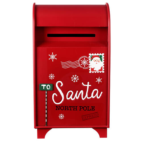 Portalettere natalizio rosso 60x35x20 cm 3