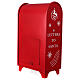 Portalettere natalizio rosso 60x35x20 cm s5