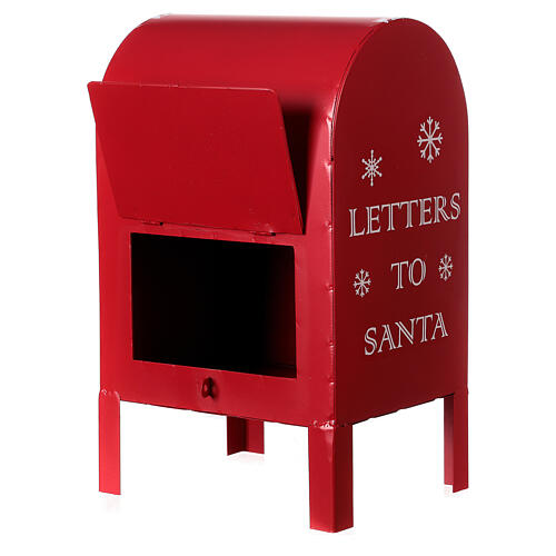 Portalettere natalizia mini rossa 35x20x18 cm 4