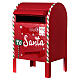 Portalettere natalizia mini rossa 35x20x18 cm s1