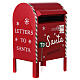 Portalettere natalizia mini rossa 35x20x18 cm s2