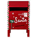 Portalettere natalizia mini rossa 35x20x18 cm s3