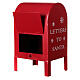 Portalettere natalizia mini rossa 35x20x18 cm s4