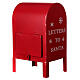 Portalettere natalizia mini rossa 35x20x18 cm s5