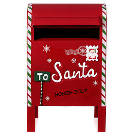 Caixa de correio pequena para as cartas ao Pai Natal 33,5x20,5x15 cm