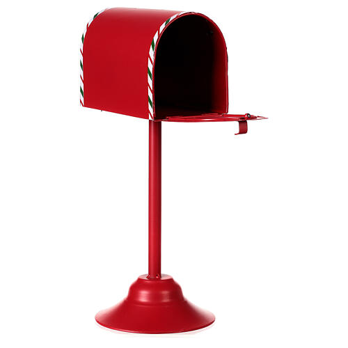 Postkasten in weihnachtlichem Rot, 35x20x18 cm 2