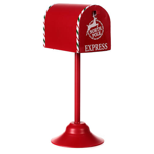 Postkasten in weihnachtlichem Rot, 35x20x18 cm 4