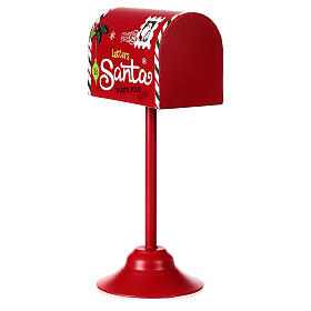 Red Christmas mailbox Santa letters 30x10x15 cm