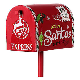 Red Christmas mailbox Santa letters 30x10x15 cm