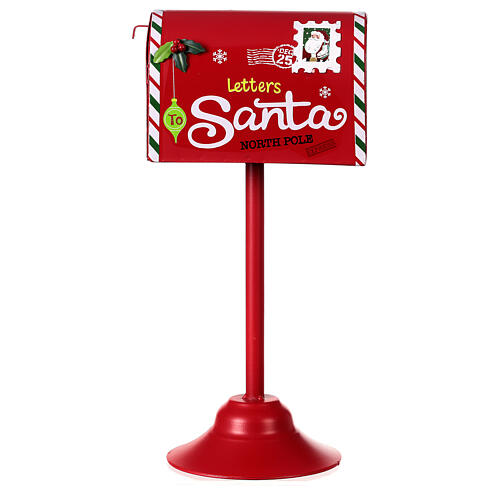 Red Christmas mailbox Santa letters 30x10x15 cm 1