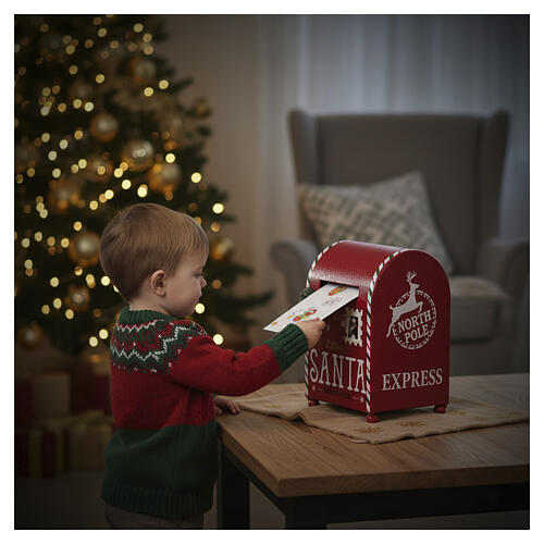 Weihnachtlicher Briefkasten in Rot – Maße: 20 × 15 × 10 cm 4
