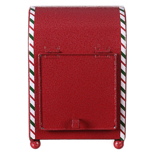 Christmas mailbox, red metal, 20x15x10 cm 5