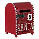 Christmas mailbox, red metal, 20x15x10 cm s4