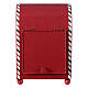 Christmas mailbox, red metal, 20x15x10 cm s5