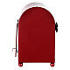 Christmas mailbox, red metal, 20x15x10 cm s6