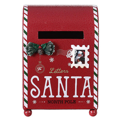 Red mailbox letters to Santa 20x15x10 cm 5