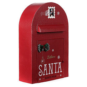 Briefkasten „Weihnachten“ in Rot, Maße 40 × 25 × 10 cm