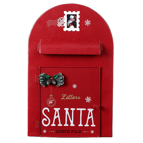 Postkasten in weihnachtlichem Rot, 40x25x10 cm 1