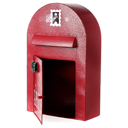 Postkasten in weihnachtlichem Rot, 40x25x10 cm 2
