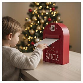 Portacartas Navidad rojo 40x25x10 cm