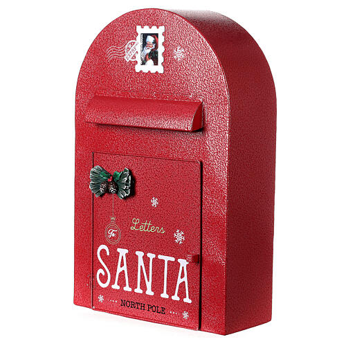 Boîtes aux lettres Noël métal rouge 40x25x10 cm 3