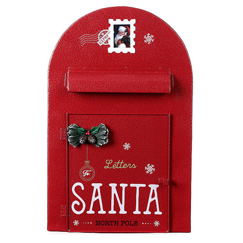 Boîtes aux lettres Noël métal rouge 40x25x10 cm 3