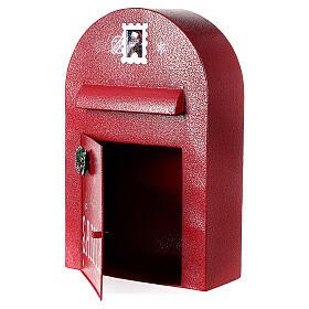 Portalettere Natale rosso 40x25x10 cm