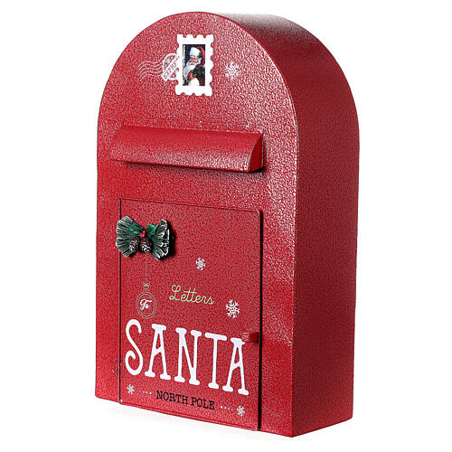 Portalettere Natale rosso 40x25x10 cm 1