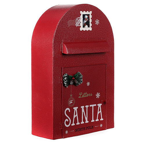 Portalettere Natale rosso 40x25x10 cm 4