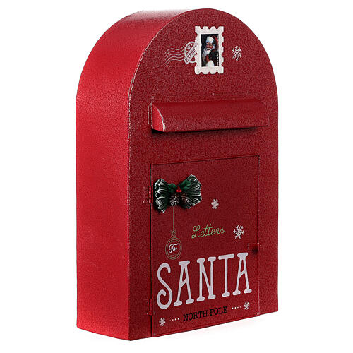 Caixa de correio vermelha Pai Natal 39x24,5x10 cm 4