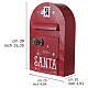Letters to Santa mailbox red 40x25x10 cm s3