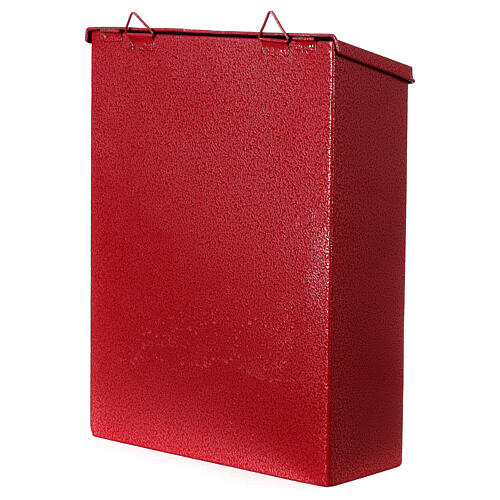 Postkasten in weihnachtlichem Rot, 30x25x10 cm 5