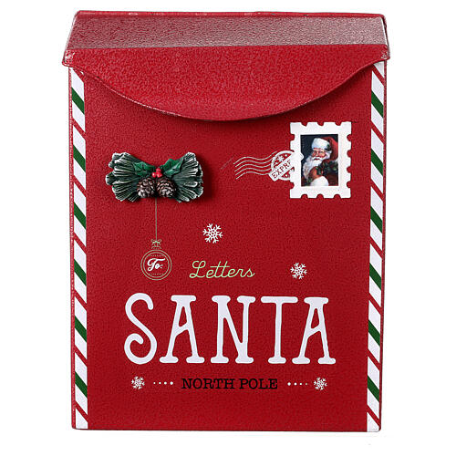 Red mailbox for Christmas letters 30x25x10 cm 1
