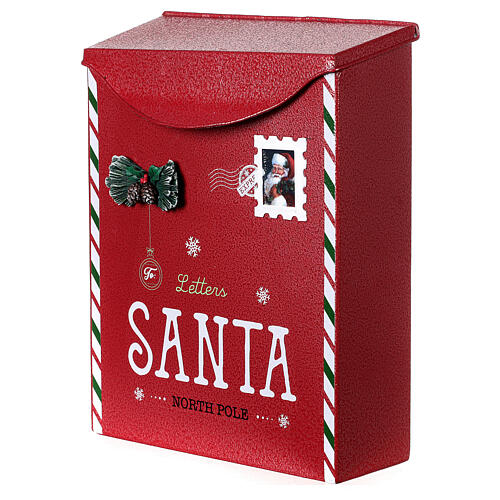 Red mailbox for Christmas letters 30x25x10 cm 3