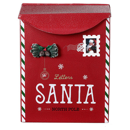 Red mailbox for Christmas letters 30x25x10 cm 6