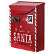 Red mailbox for Christmas letters 30x25x10 cm s3