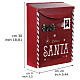 Red mailbox for Christmas letters 30x25x10 cm s3