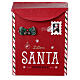 Cassetta delle lettere Natale rosso 30x25x10 cm s1