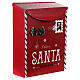 Cassetta delle lettere Natale rosso 30x25x10 cm s4