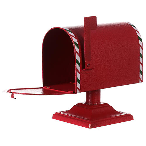 Postkasten in weihnachtlichem Rot, 25x15x25 cm 2