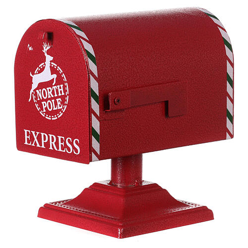 Postkasten in weihnachtlichem Rot, 25x15x25 cm 3