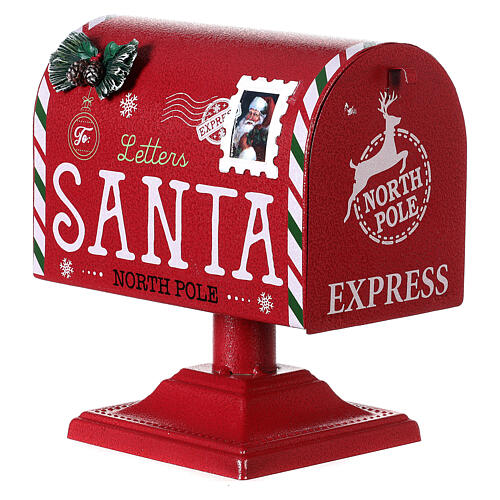 Portalettere Natale rosso 25x15x25 cm 1