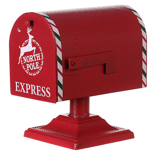 Portalettere Natale rosso 25x15x25 cm 2