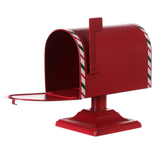 Caixa de correio vermelha tradicional Natal 24,5x15x23 cm 4
